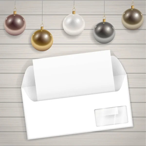 Félicitations enveloppe de Noël — Image vectorielle