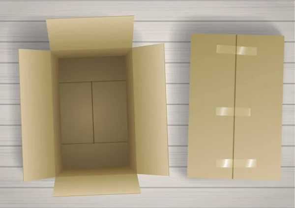 Uzavřené a otevřené boxy — Stockový vektor
