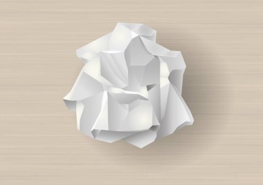 buruşuk beyaz kağıt