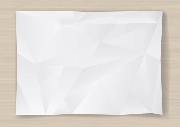 Crumpled sheet of paper — Stock Vector