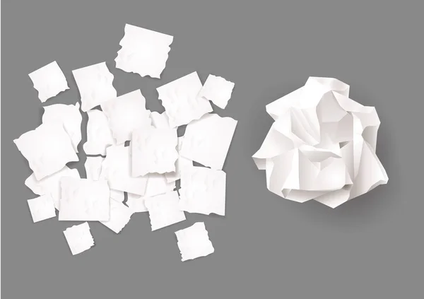 Zestaw arkuszy papieru creasy — Wektor stockowy