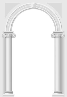 Classical white arch clipart
