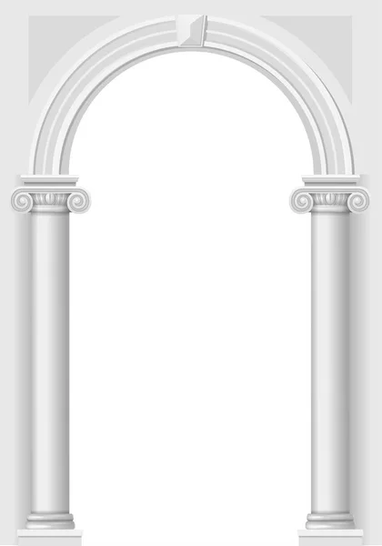 Classical white arch — Stock Vector