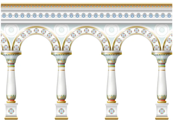 Facciata con ornamento — Vettoriale Stock