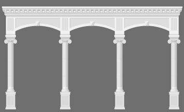 Antik beyaz arcade