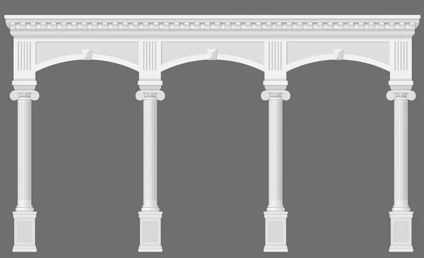 Античний білий аркада — стоковий вектор