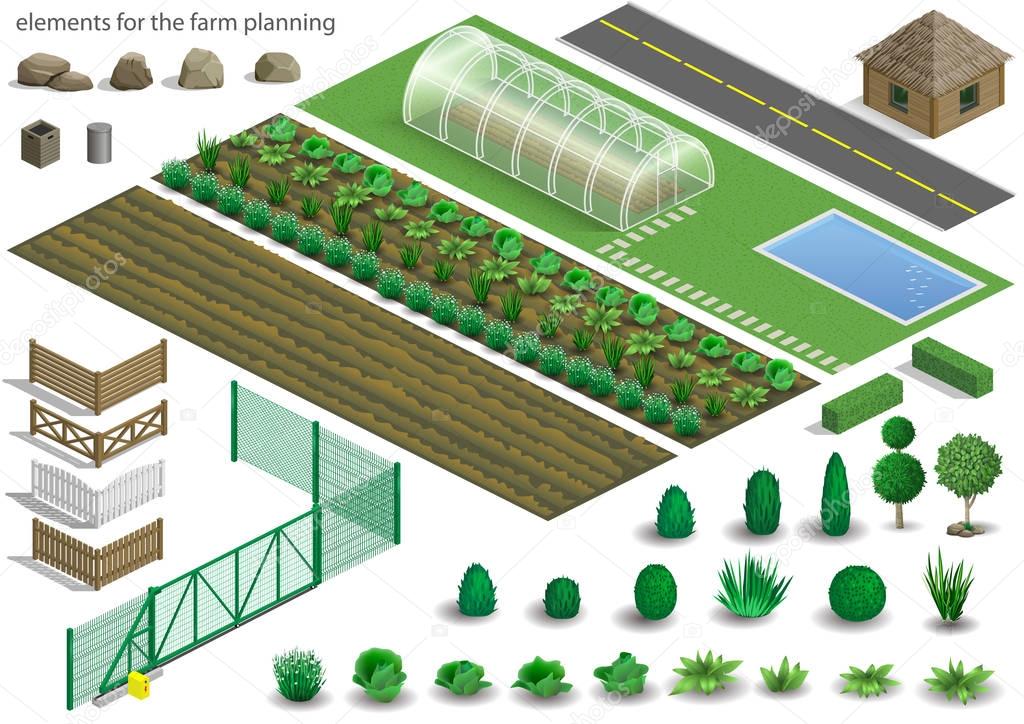 Set of farm planning elements