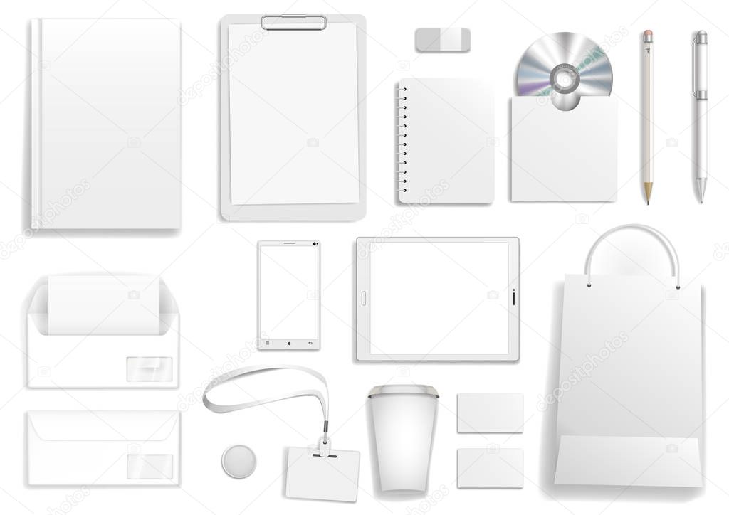 Vector white corporate mock up