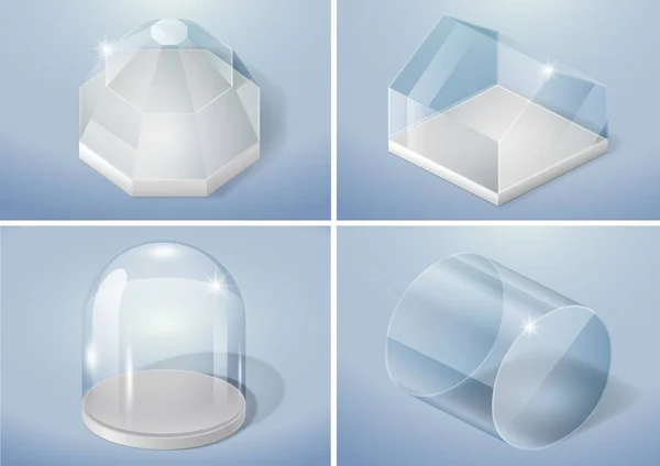 Set di forme di vetro — Vettoriale Stock