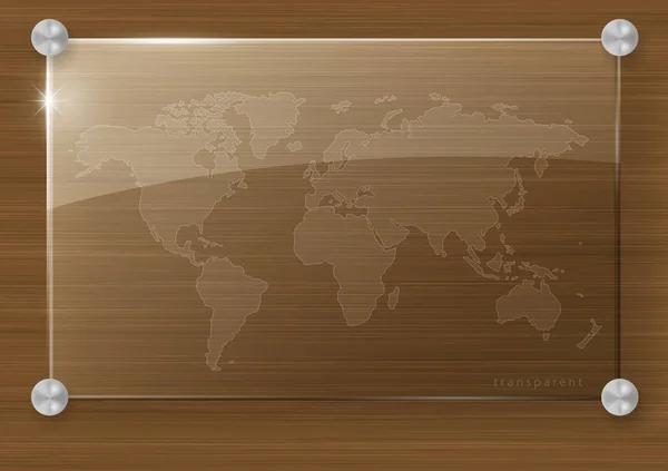 Mapa mundial transparente — Vector de stock