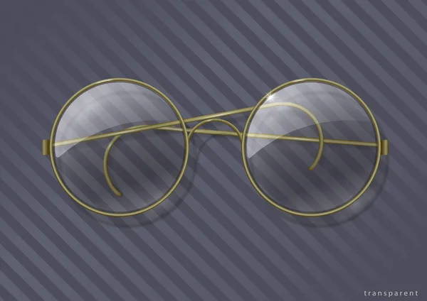 빈티지 라운드 안경 — 스톡 벡터