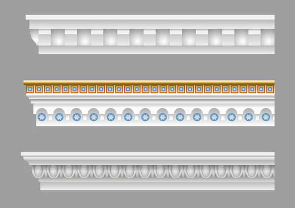 Set of classical cornices — Stock Vector