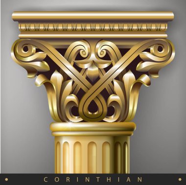 Golden Eastern Column clipart