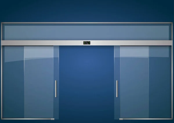自動ガラスのドア — ストックベクタ