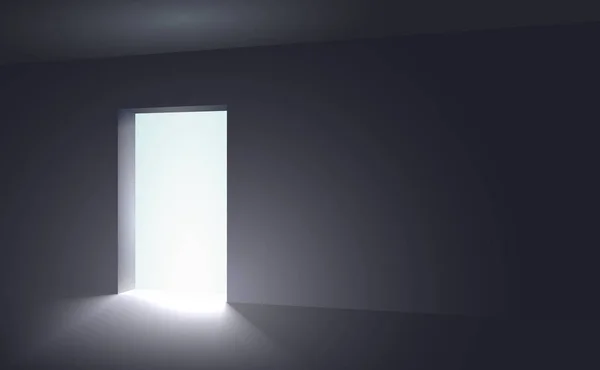 Lumière dans une pièce sombre — Image vectorielle