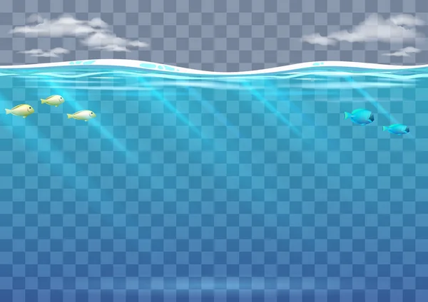 Onderwater achtergrond in vectorafbeeldingen — Stockvector