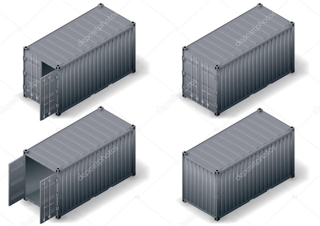 Isometric cargo container set 2