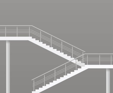 Metal korkuluk ile modern merdiven