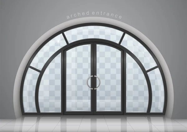 Porta ad arco con finestra — Vettoriale Stock