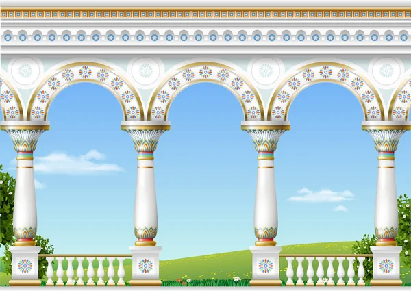 Arco clásico del palacio oriental — Archivo Imágenes Vectoriales