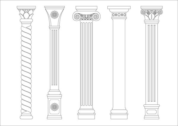 Раскрашивание классических колонн
