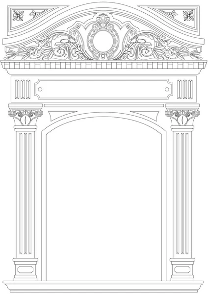 Colorante contorneante del arco clásico — Archivo Imágenes Vectoriales