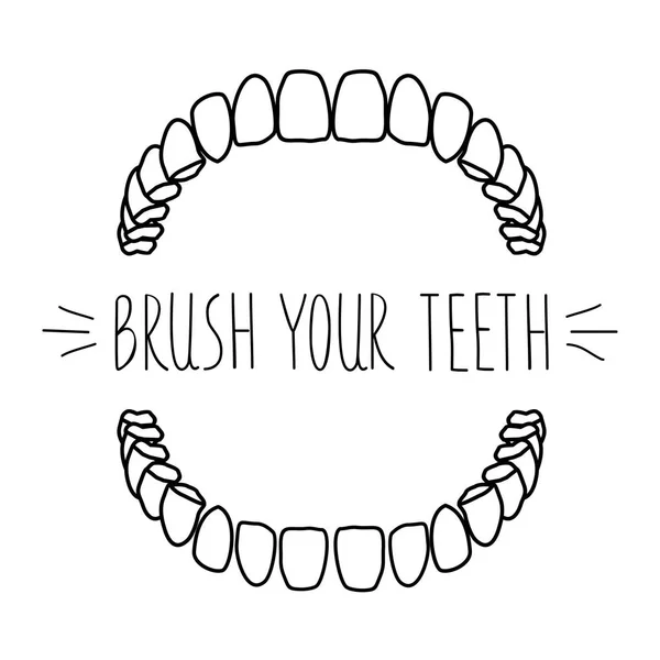 Brush your teeth — Stock Vector