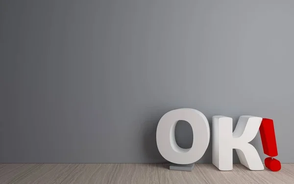 Palabra OK en la habitación — Foto de Stock