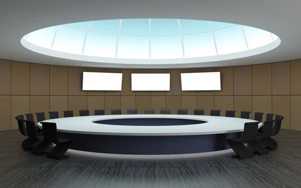 Runder Konferenzraum für Tagungen — Stockfoto