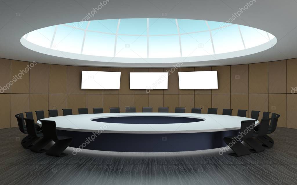 Round conference room for meetings