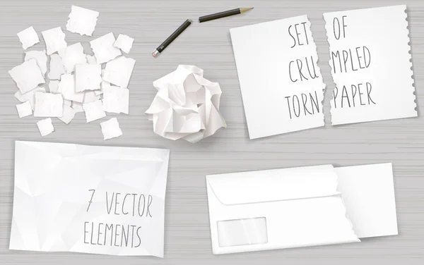 Set feuilles de papier crémeux — Image vectorielle