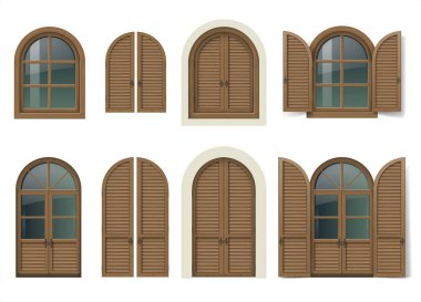 Ahşap pencere ve kapı kepenkleri ile