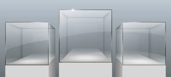 玻璃的陈列柜 — 图库矢量图片
