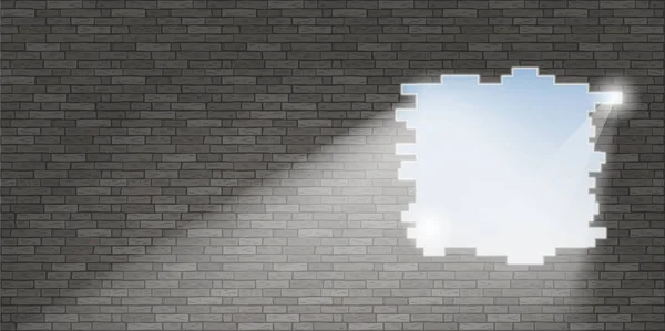 Briser le mur de briques — Image vectorielle