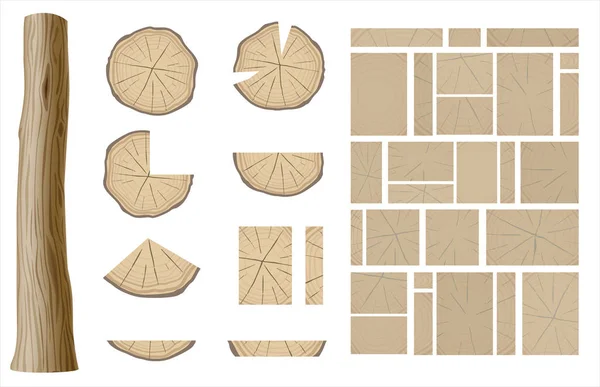 Набір різних дерев'яних текстур 1 — стоковий вектор