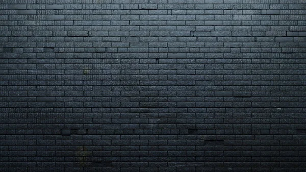 Parede de fundo velho tijolo pintado preto — Fotografia de Stock