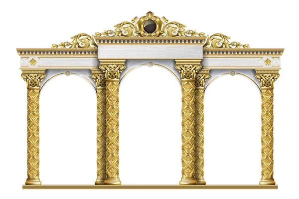 Arcade Golden Terrace Palace Entree — Stockvector