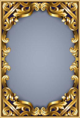 Rococo Barok 'un klasik altın çerçevesi