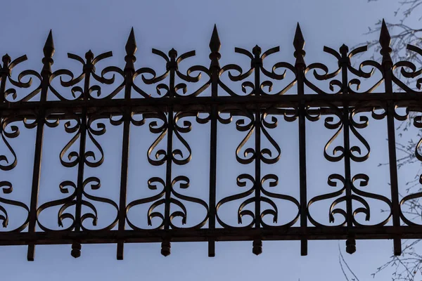 Elementen Van Smeedijzeren Hekken Heggen — Stockfoto