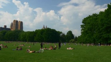 İnsanlar çayır üzerinde rahatlatıcı  