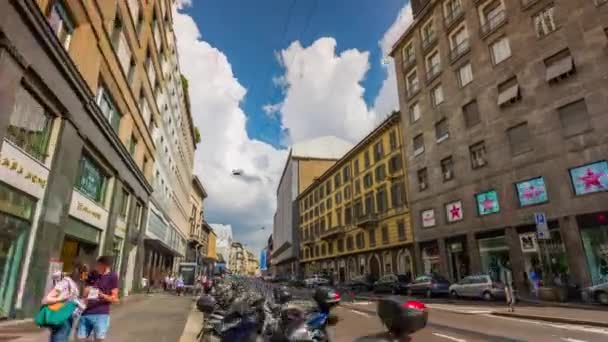 Zatłoczonej ulicy walking panorama — Wideo stockowe