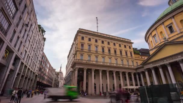 Affollata strada a piedi panorama — Video Stock