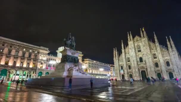Διάσημο καθεδρικό ναό Duomo τετράγωνο — Αρχείο Βίντεο