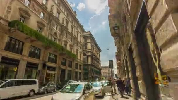 混雑した通りを歩いてパノラマ — ストック動画
