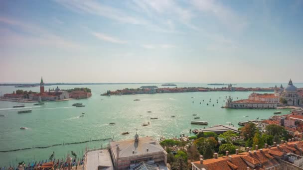 Vista aérea del monumento panorámico de Venecia — Vídeo de stock