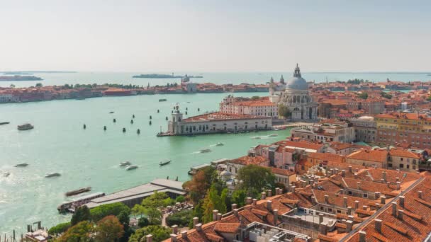 Luftaufnahme von Venedig panoramisches Wahrzeichen — Stockvideo