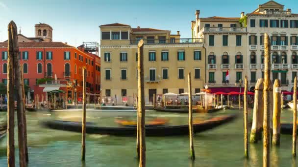 Gondoles dans la lagune de Venise — Video