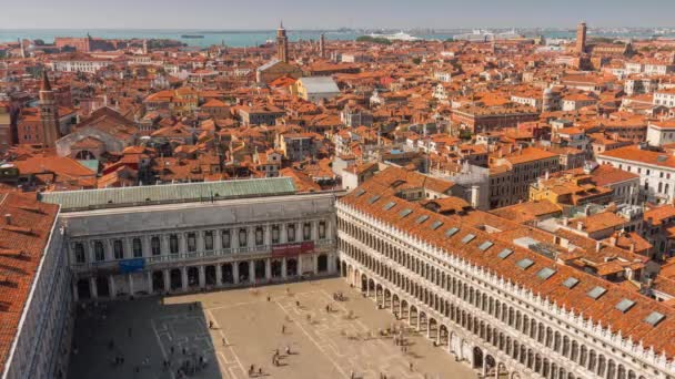 Piazza san marko in venedig — Stockvideo