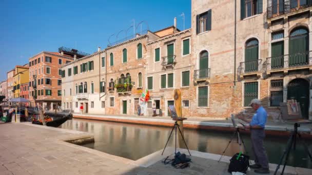 Canal Grande in Venedig Italien — Stockvideo
