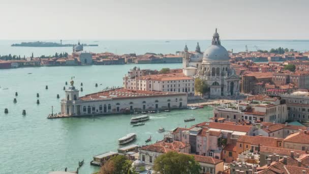 Вид с воздуха на достопримечательность Венеции — стоковое видео